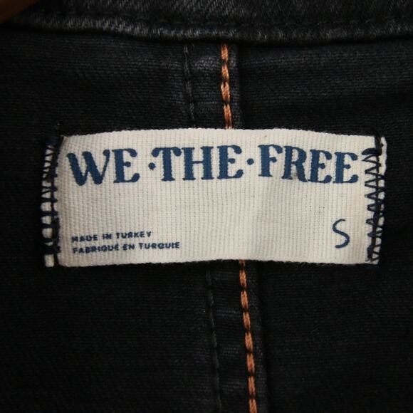 Free People We The Free Jayde Flare Jumpsuit Black Mamba NWT Denim Size S - Picture 10 of 11